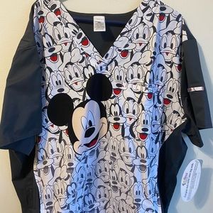 NWT Mickey and friends scrub top